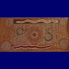 Aboriginal Art Canvas - Betty West-Size:69x139cm - H